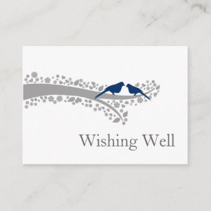 tourbillon bleu marine lovebirds souhaitant cartes
