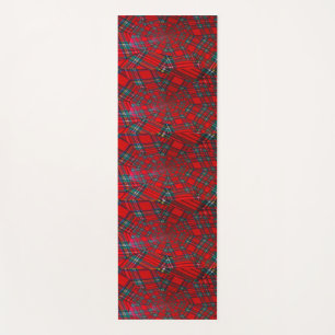 tourbillon coloré écossais sur tapis de yoga