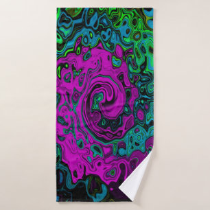 Tourbillon d'art liquide groovy abstrait magenta g