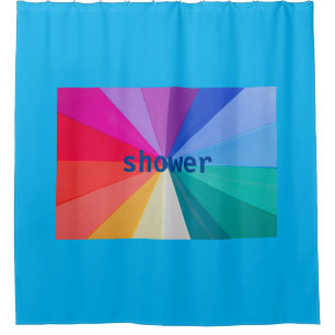 tourbillon de couleurs sur rideau de douche