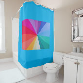 tourbillon de couleurs sur rideau de douche (En situation)