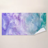 Tourbillon de nuage bleu et violet (Serviette de bain)