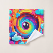 Tourbillon d'imagination colorée (Gant de toilette)