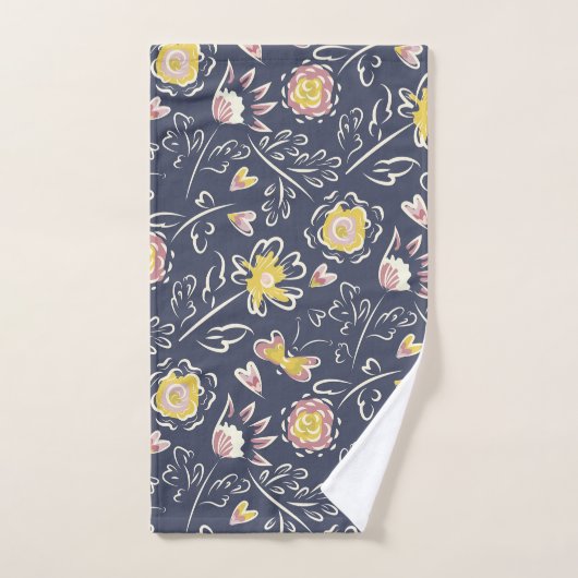 Tourbillon floral (Serviette à main)