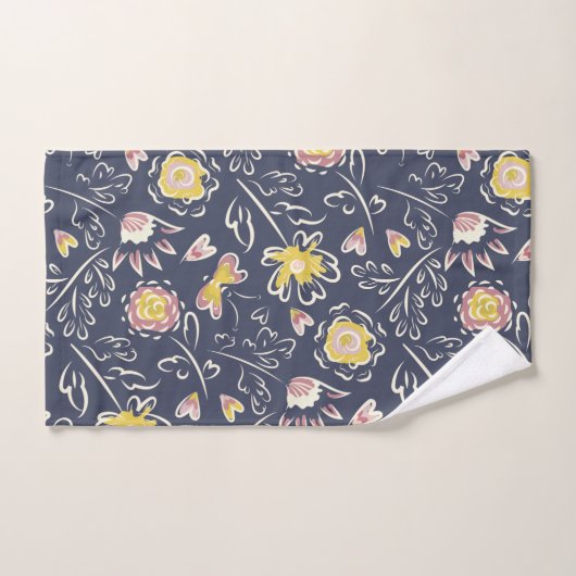 Tourbillon floral (Serviette à main)