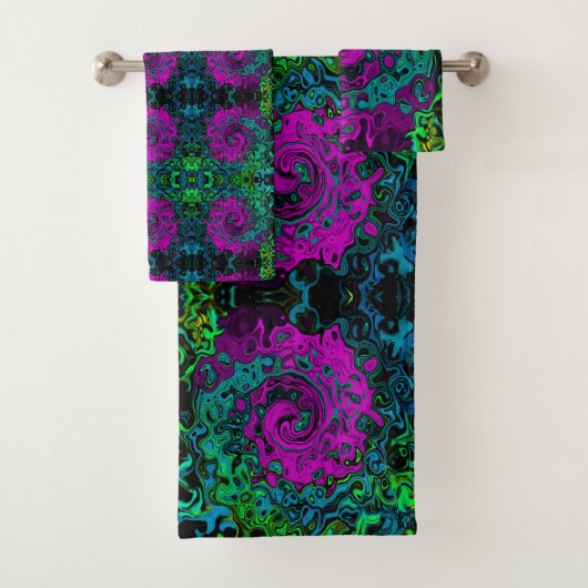 Tourbillon Liquide Abstrait Magenta Gras (En situation)
