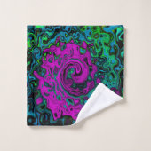 Tourbillon Liquide Abstrait Magenta Gras (Gant de toilette)