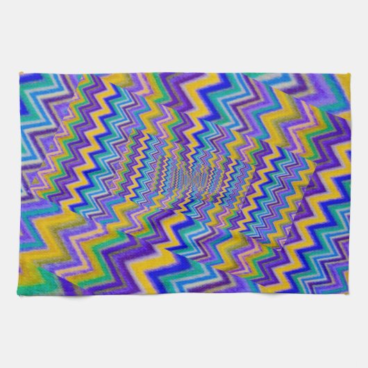tourbillon multicolore sur torchon de cuisine (Horizontal)