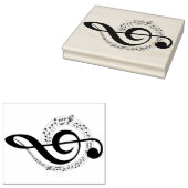 Tourbillon Musical & Clef de Sol en Bois Tampon (Tamponné)