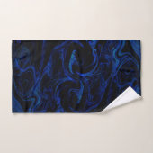 Tourbillon Noir Bleu Abstrait Fumé Cool (Serviette à main)