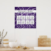 Tourbillon pourpre à damas 8 Tableau de siège (Cuisine)