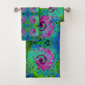 Tourbillon rétro Super rose et bleu chaud (En situation)