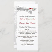 tourbillon rouge lovebirds Programme de mariage (Devant / Derrière)