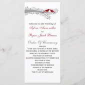 tourbillon rouge lovebirds Programme de mariage (Devant)