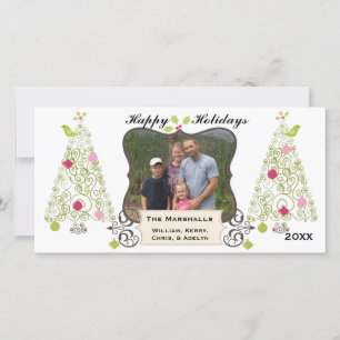 Tourbillonnant arbres Carte photo de vacances pers