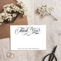Tourbillonnant Élégant Vierge Photo Mariage Merci