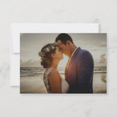 Tourbillonnant Élégant Vierge Photo Mariage Merci (Devant)