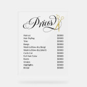 Tourbillonnant Script Gold Ciseaux Salon de cheveu (Recto)