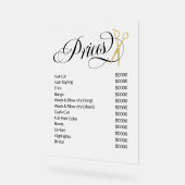 Tourbillonnant Script Gold Ciseaux Salon de cheveu (Angle)