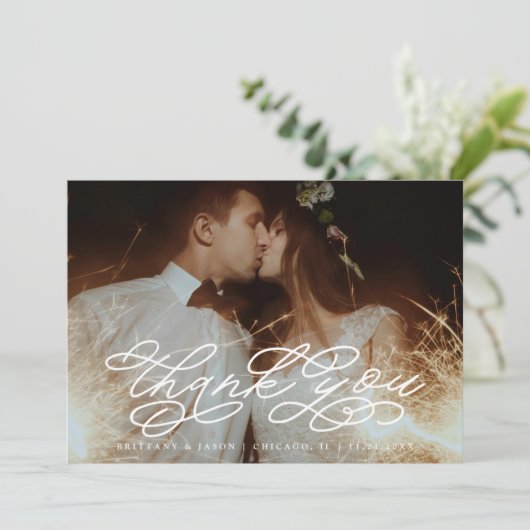 Tourbillonnant Script Mariage Merci (Debout devant)