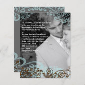 Tourbillonnant votre Faire-part de mariage photo b (Devant / Derrière)