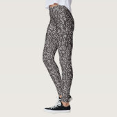 Tourbillons blancs sur leggings gris (Gauche)