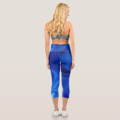 Tourbillons bleu foncé sur les leggings de Capri (Verso)