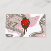 tourbillons de fraise au chocolat carte de visite (Devant)