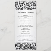 Tourbillons floraux noirs sur le programme de mari (Dos)