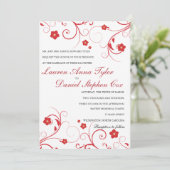 Tourbillons rouges et invitations à un mariage de (Debout devant)