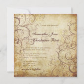 Tourbillons Vintages/Faux-parchemin Invitations de (Dos)