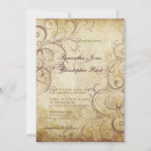 Tourbillons Vintages/Faux-parchemin Invitations de (Dos)