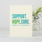 Tourette de support espoir cure carte d'invitation (Debout devant)