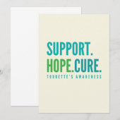 Tourette de support espoir cure carte d'invitation (Devant / Derrière)