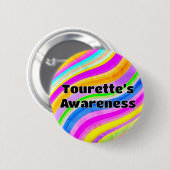 Tourette’s Awareness Badge – Abstract Calm Swirl  (Devant & derrière)
