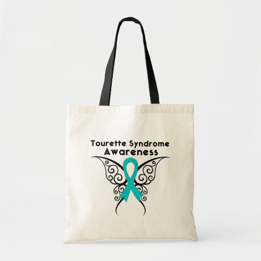 Tourette Syndrome Awareness Tattoo Butterfly Tote Bag (Voorkant)