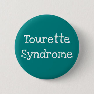 Tourette Syndrome Blauwgroen Ronde Button 5,7 Cm