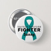 Tourette Syndrome Ribbon White Button (Voorkant /achterkant)