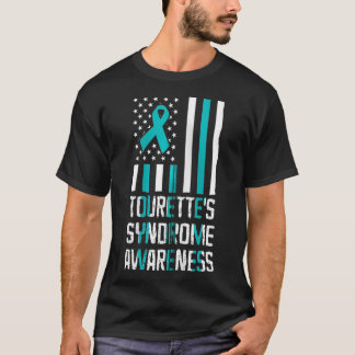 Tourette Syndrome US Flag TS Warrior Survivor Zip T-shirt