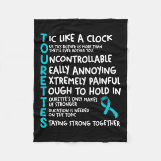 Tourettes Betekenis Teal Lint Tourette Syndroom Be Fleece Deken