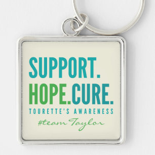 tourette's Custom name support hope cure Sleutelha Sleutelhanger