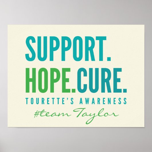 tourette's Custom support hoop genezen Poster Prin (Voorkant)