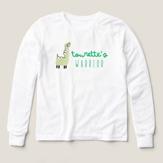 tourette's guerrier sensibilisation Girls Long Sle (Motif recto)