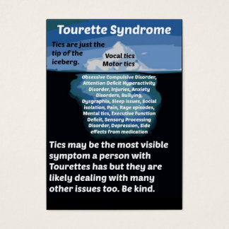 Tourettes is slechts het topje van de ijsberg visitekaartje