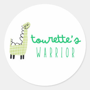 Tourette's krijger bewustzijn leuke Stickers