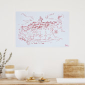 Tourettes sur Loup, Provence | Zuid-Frankrijk Poster (Keuken)