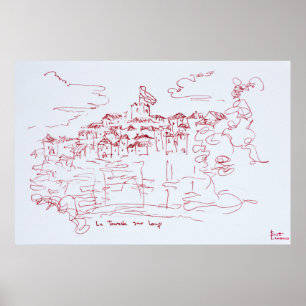 Tourettes sur Loup, Provence   Zuid-Frankrijk Poster