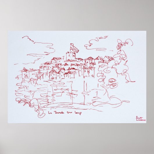 Tourettes sur Loup, Provence | Zuid-Frankrijk Poster (Voorkant)