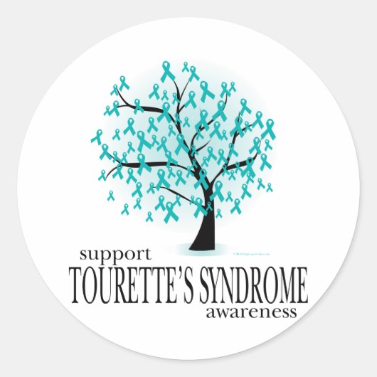 Tourette's Syndrome Tree Ronde Sticker (Voorkant)