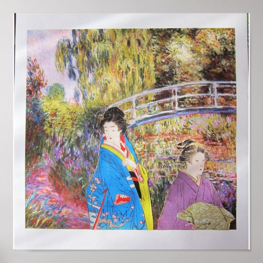 Touring Monet's Garden - art collage Poster (Voorkant)